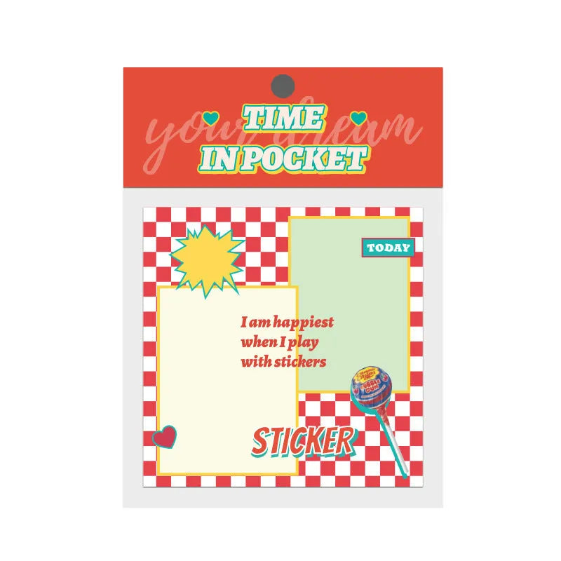 Time Series Korean notes simple ins can tear message note paper pad with 90 sheets rectangle shape