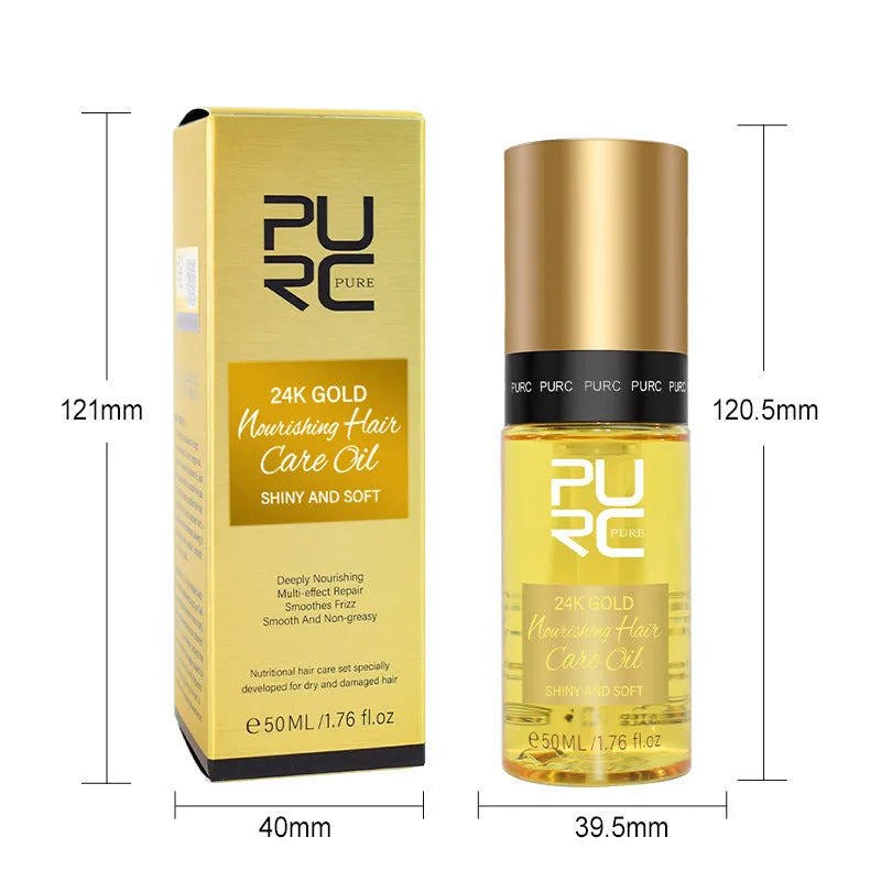50ml yellow hair essential oil bottle for curly hair scalp care and chemical damage repair