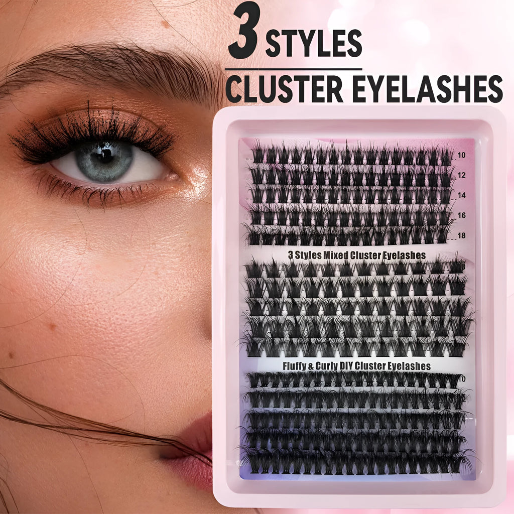 Creative messy style false eyelashes mixed bundle with multiple specification options