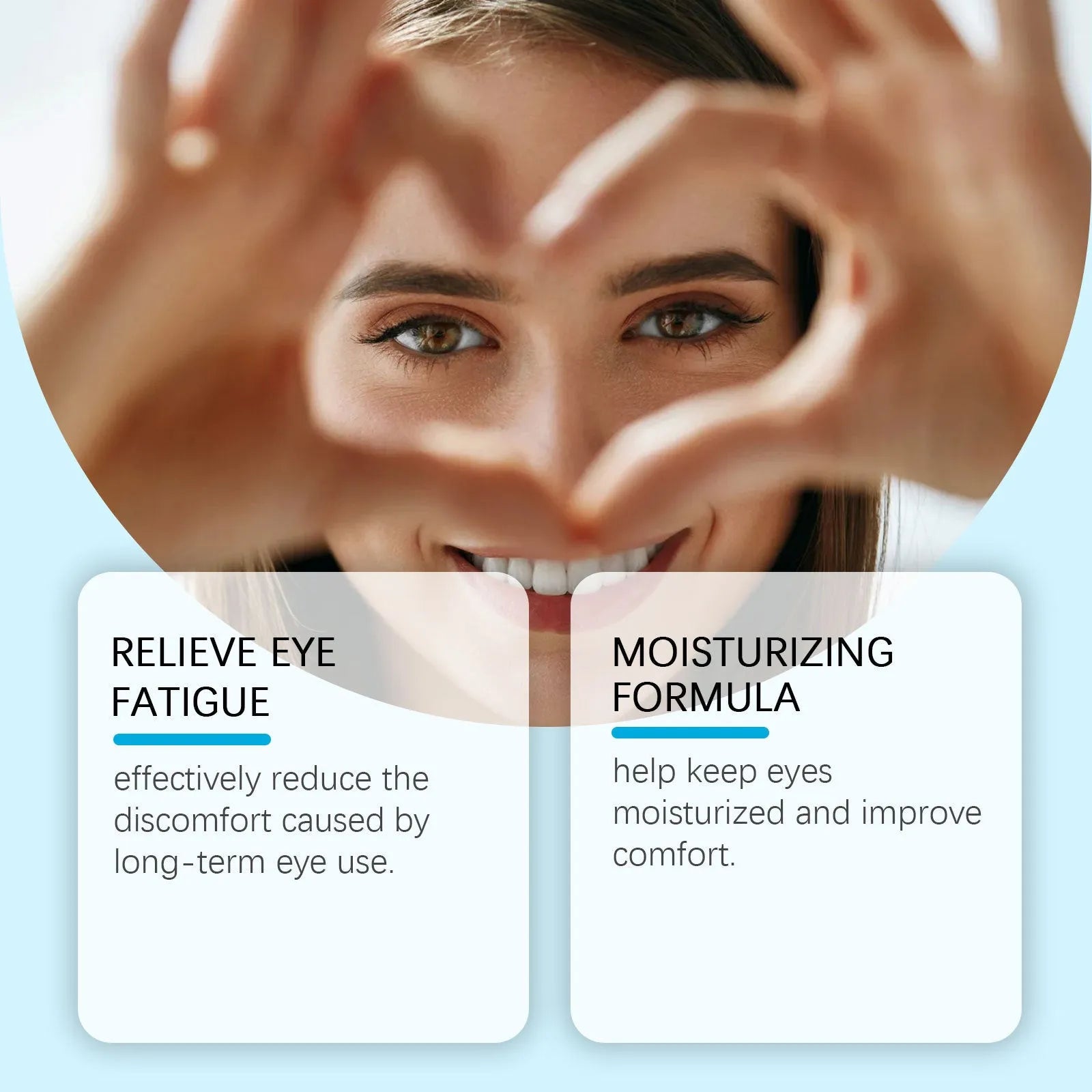 Bright and Gentle Care moisturising eye drops bottle with mint leaf and sodium hyaluronate formula