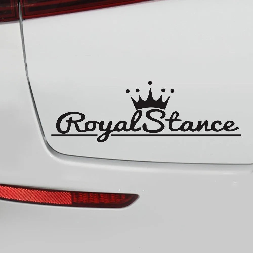 Reflective colourful vinyl crown car sticker for vehicle personalisation.
