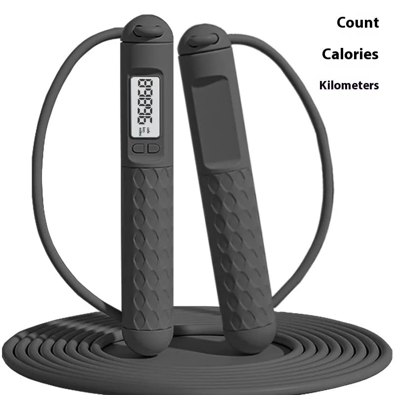 Bearings jump rope for fitness training in a selected colour, showing handles with bearing system and ABS plastic rope.