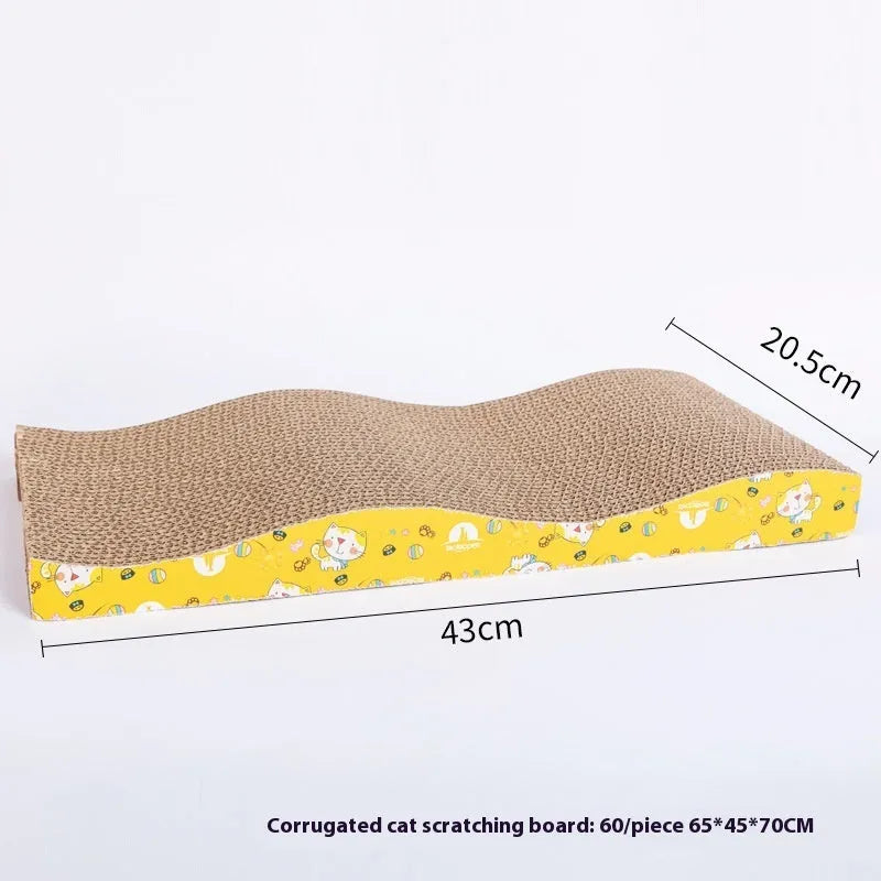 Corrugated paper cat scratch board showing multiple shape design options
