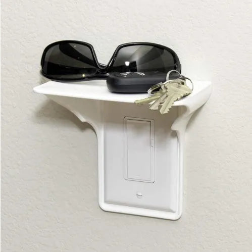 White plastic socket storage rack for organising tools, shown with dimensions 14cm by 10cm by 15cm.