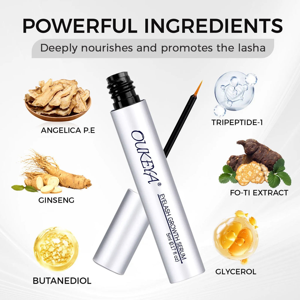 Silver 5ml eyelash nutrient solution boxed eyelash care serum for gentle repair and long thick lash care