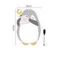 Penguin-themed Nordic style refrigerator message board measuring 45cm by 30cm with soft magnet backing