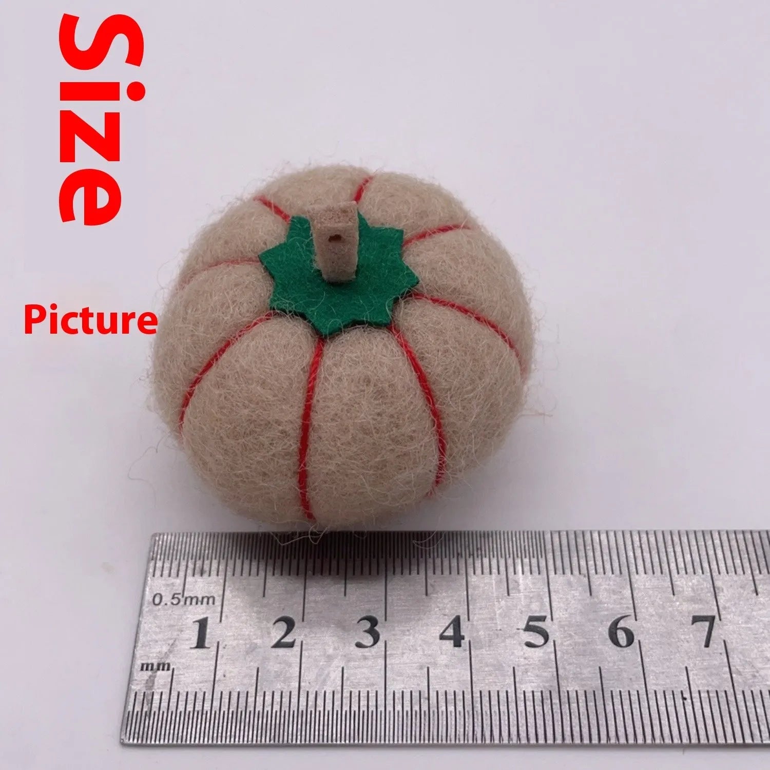 Wool felt pumpkin poke ornaments for doll decoration in seasonal colours