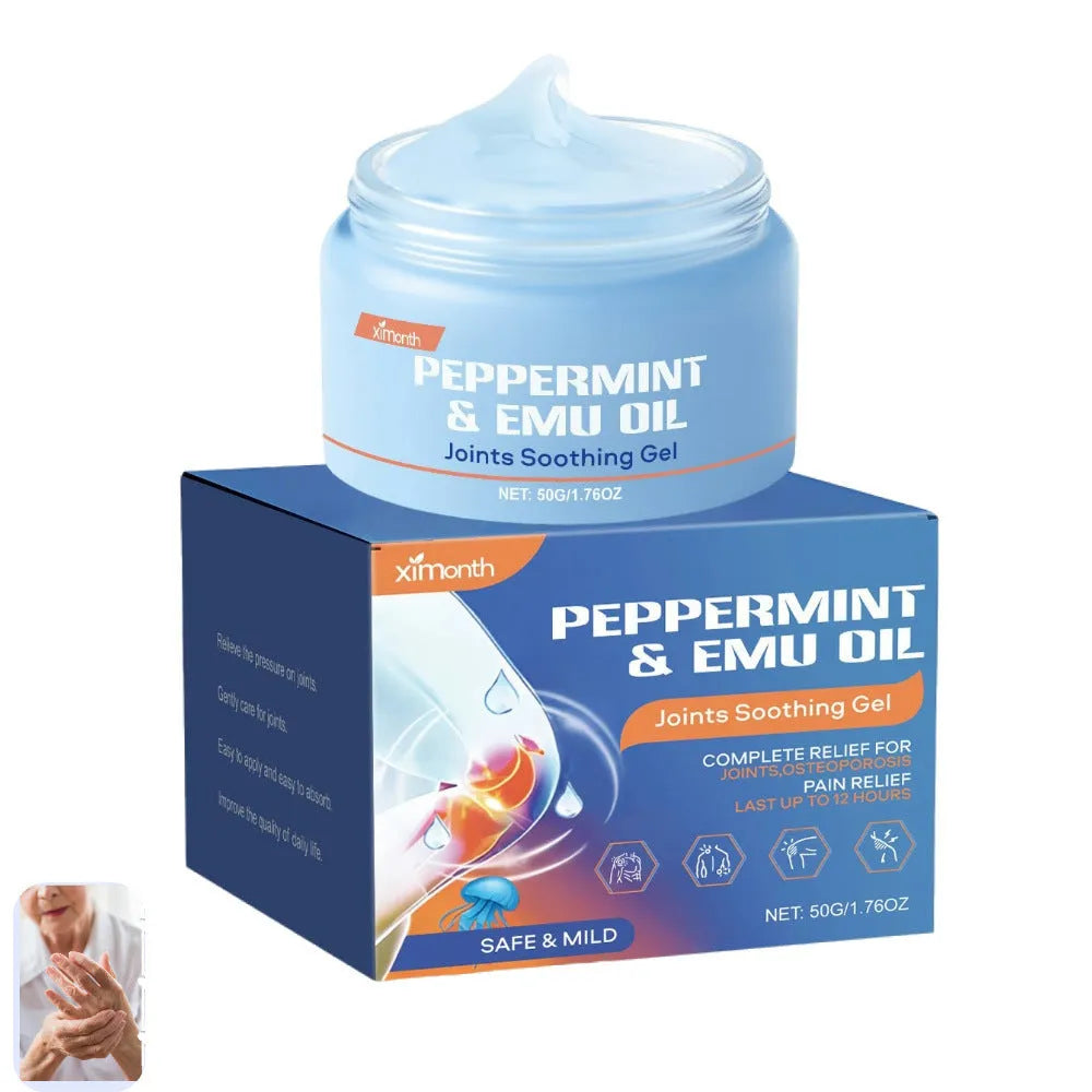 50g tube of menthol, mint leaf and emu oil joint soothing gel