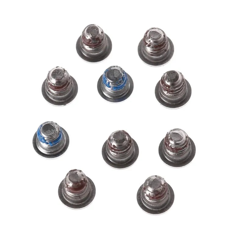Ten metal replacement screws for MacBook Pro Retina A1502, A1398, A1425 bottom shell.