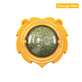 Paste-on catnip molar chew toy in PP plastic, shown in orange, pink, or blue with mint or Polygonum multiflorum flavour