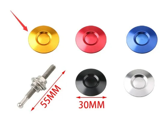 30mm aluminium engine cover lock in five colours for racing car modification