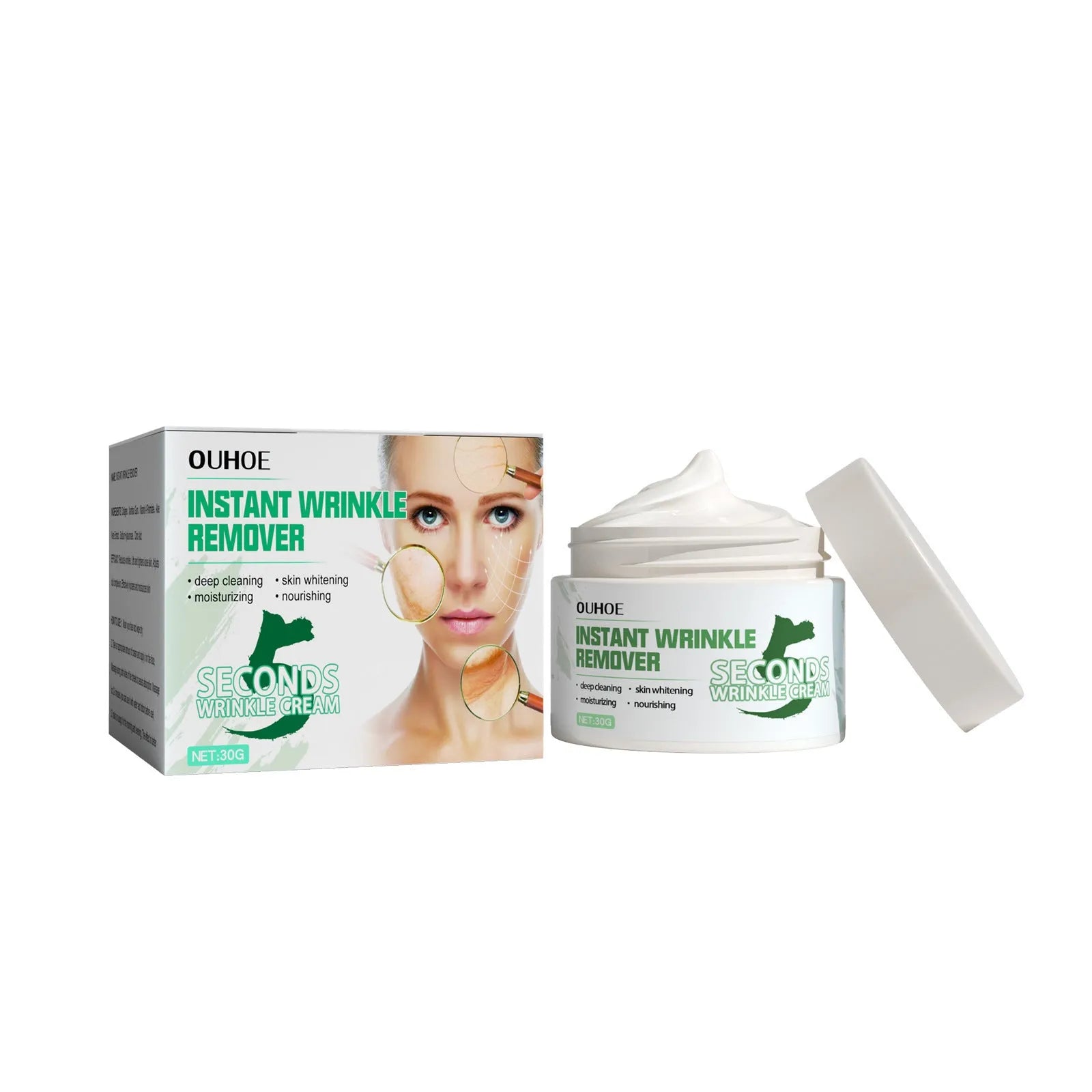 30g pot of anti-ageing anti-wrinkle face cream for facial skincare