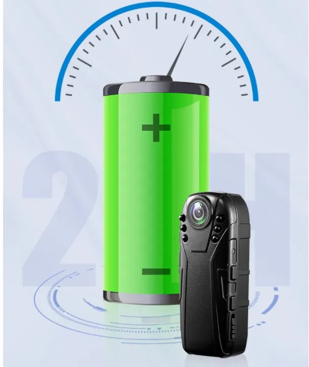 Portable law enforcement recorder with plastic shell, 1080P HD camera, and wide-angle lens