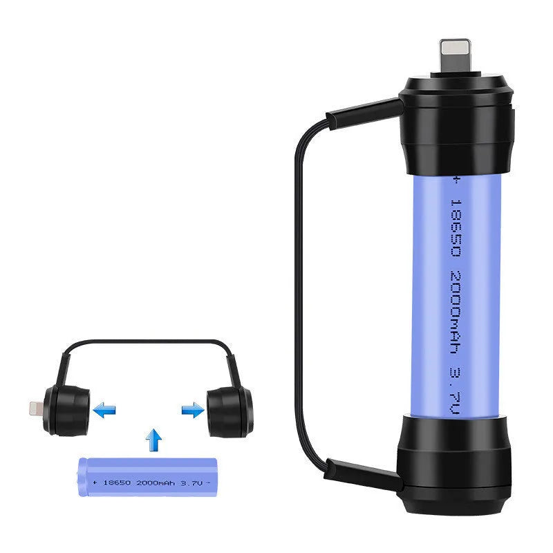 Mini keychain emergency charger for mobile phones with USB charging port