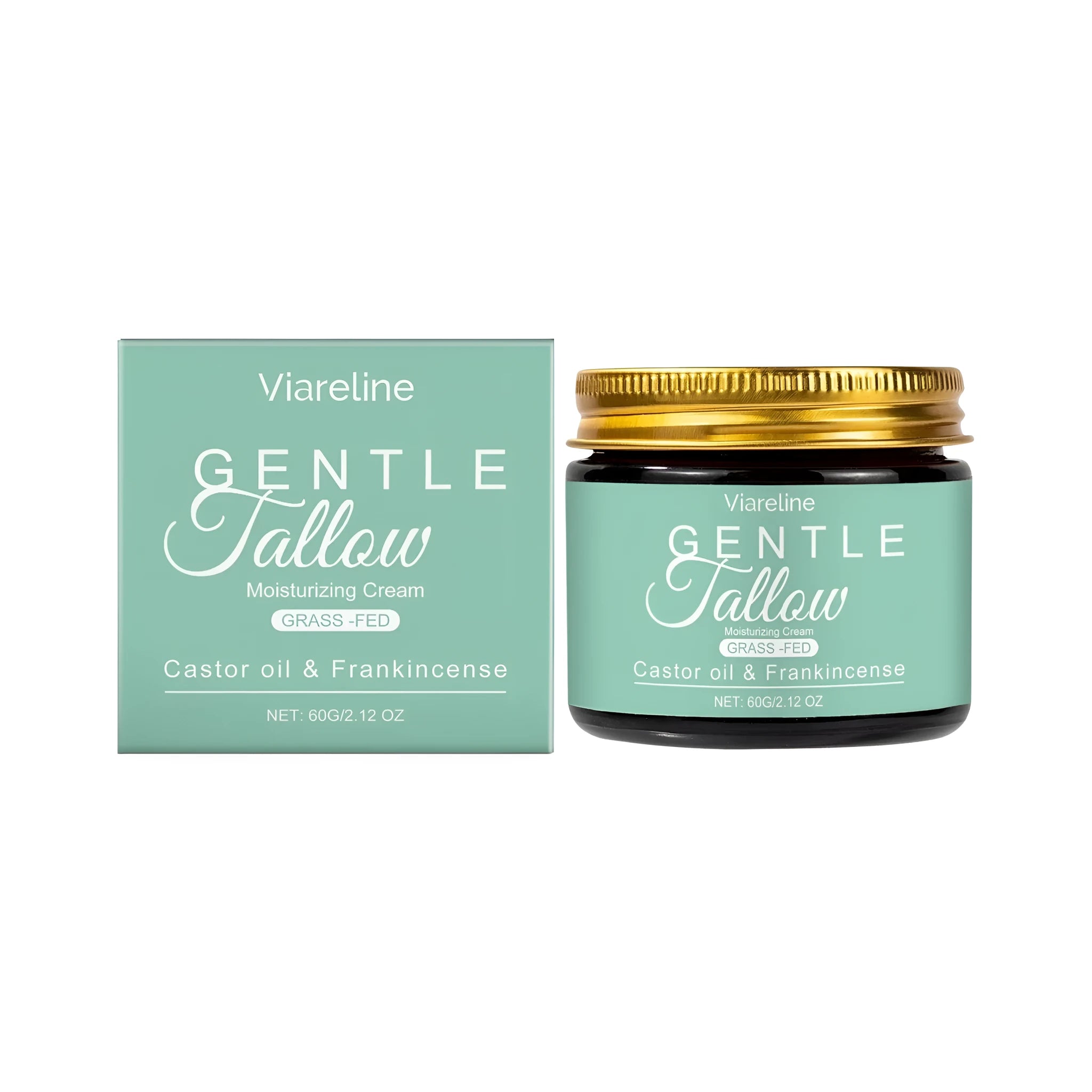 A 60g tube of beef tallow moisturising cream with frankincense and glycerin.