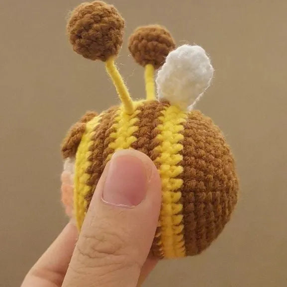 Handmade crocheted bee colonies ornament for woolen dolls with plush material
