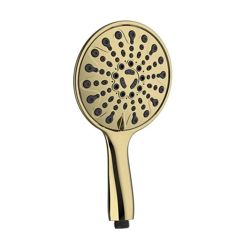 Chrome electroplated six-function handheld shower head with a 6-inch face