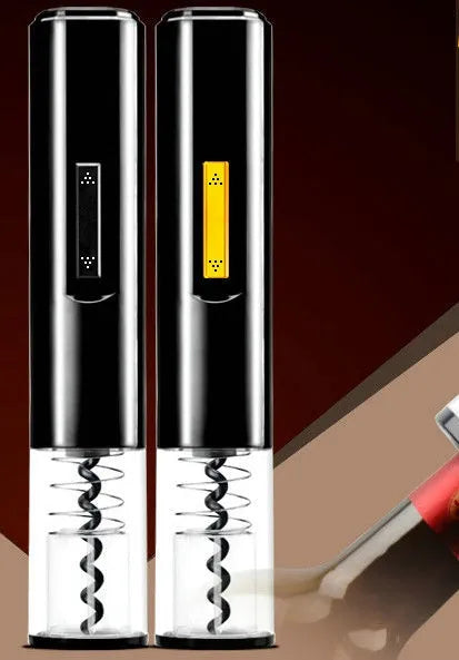 JW electric wine bottle opener in black, battery-powered corkscrew, item JW-05-01, for wine bottles and gifts.