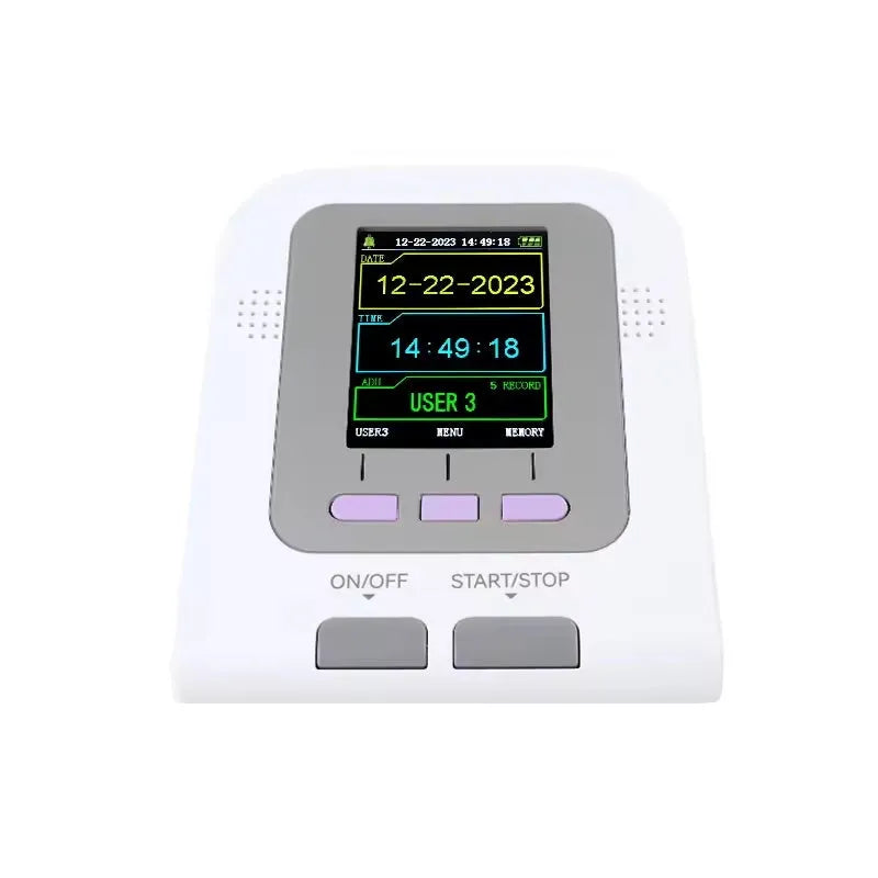 CONTEC08A veterinary digital blood pressure monitor unit with colour screen and adjustable cuff.