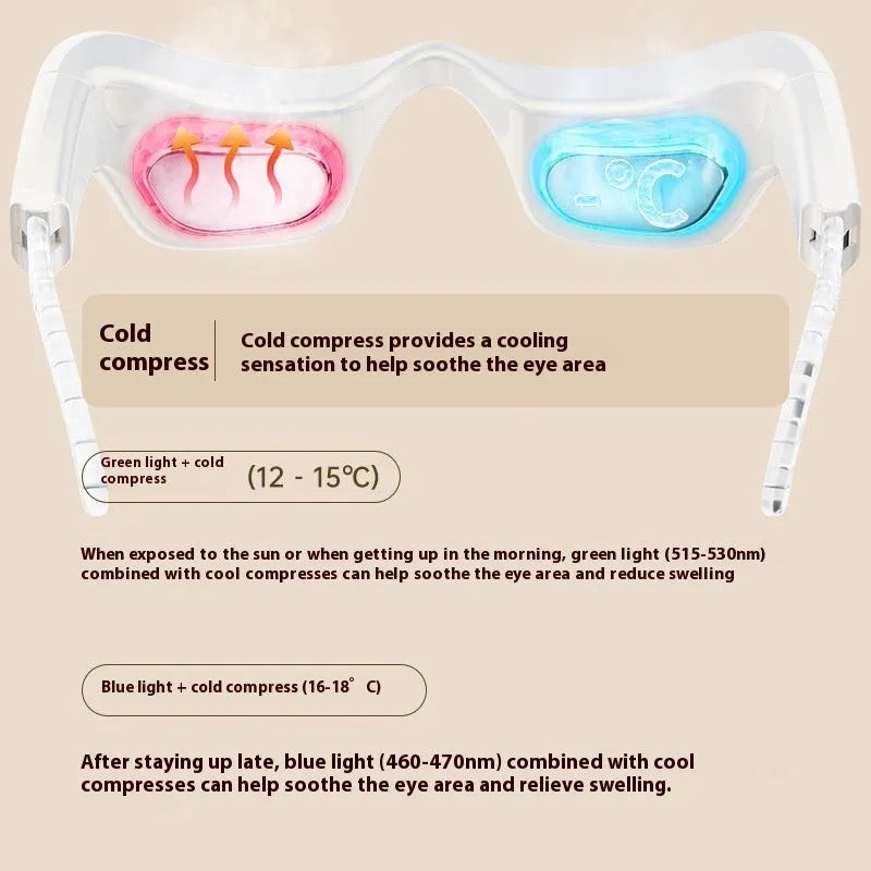 Eye bag massage eye beautification instrument with seven-colour light and 3 gears, family use