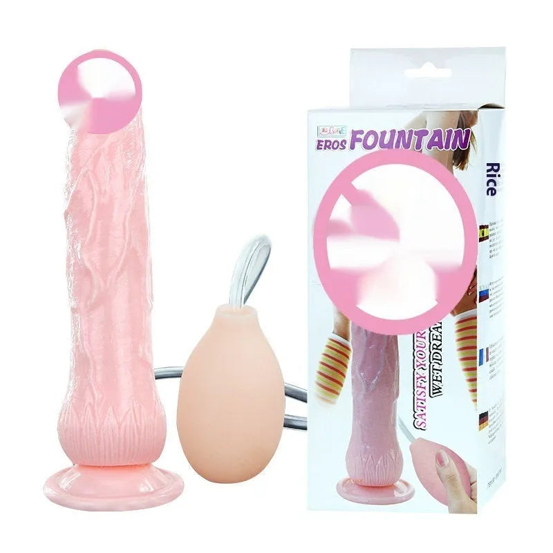 Flesh-coloured TPR adult toy with suction cup base measuring 200mm length