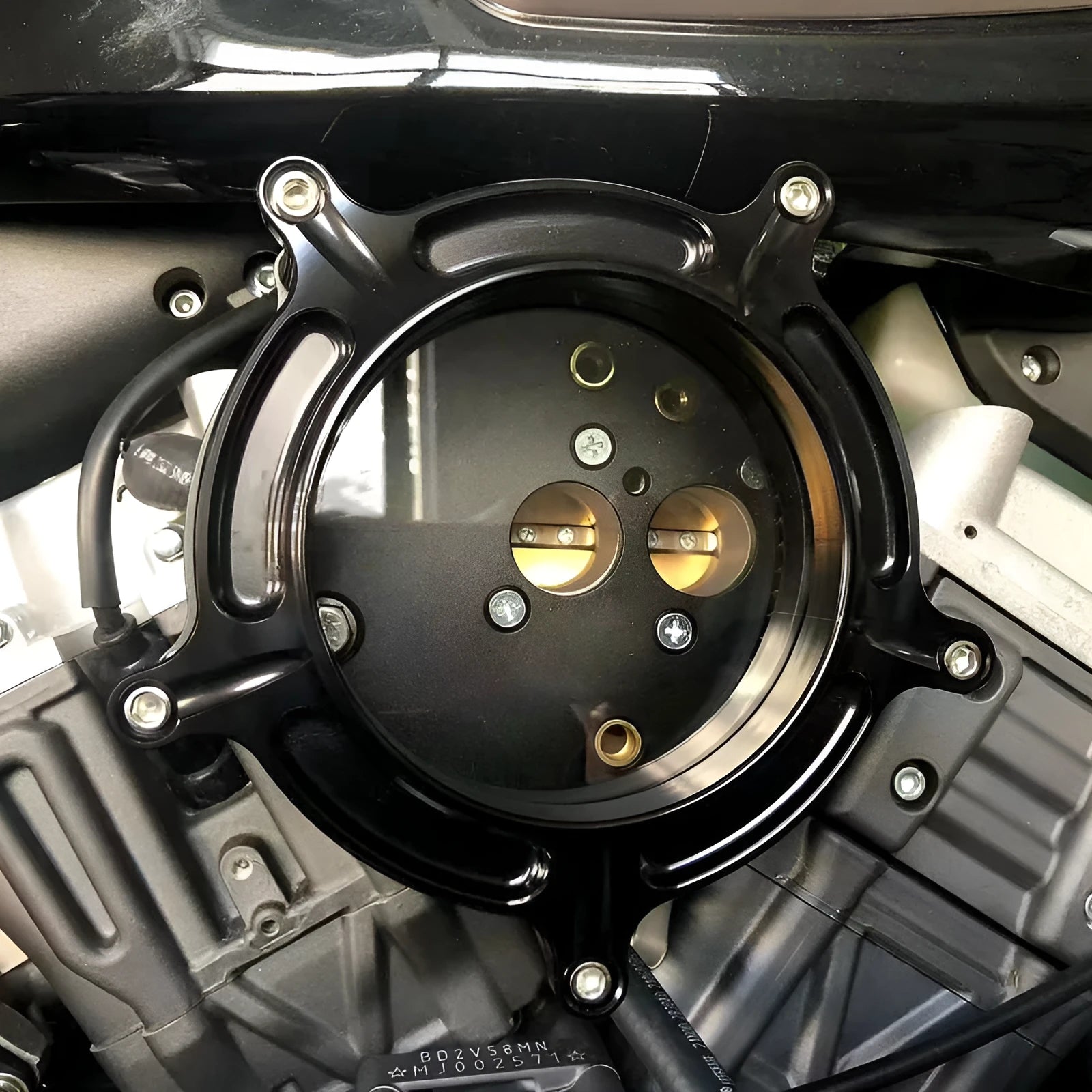 MP09-JJL aluminium car air filter in black, red, blue, or electroplated finish options.