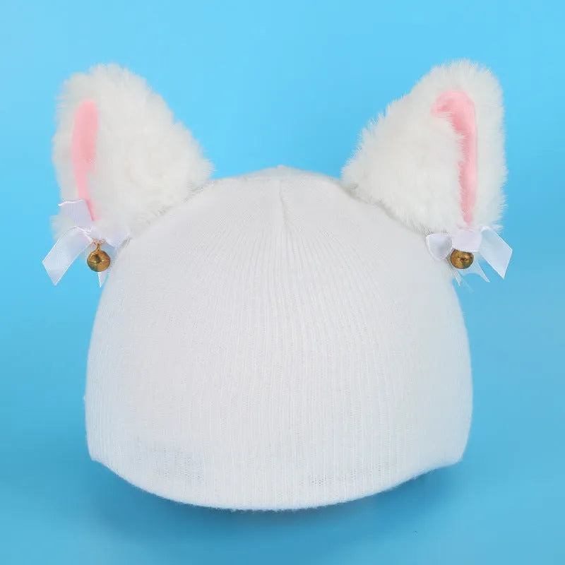 Child's plush cartoon character helmet cover and hat set in soft fabric, shown in medium size.