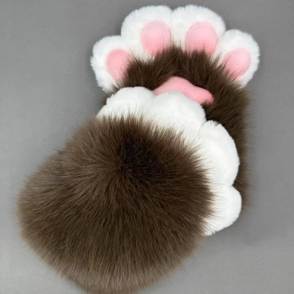 Colourful animal claw cosplay gloves with multiple pad colour options on free size nylon construction