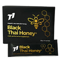 1kg jar of T1 Black Thai Honey with dark, rich honey visible through glass