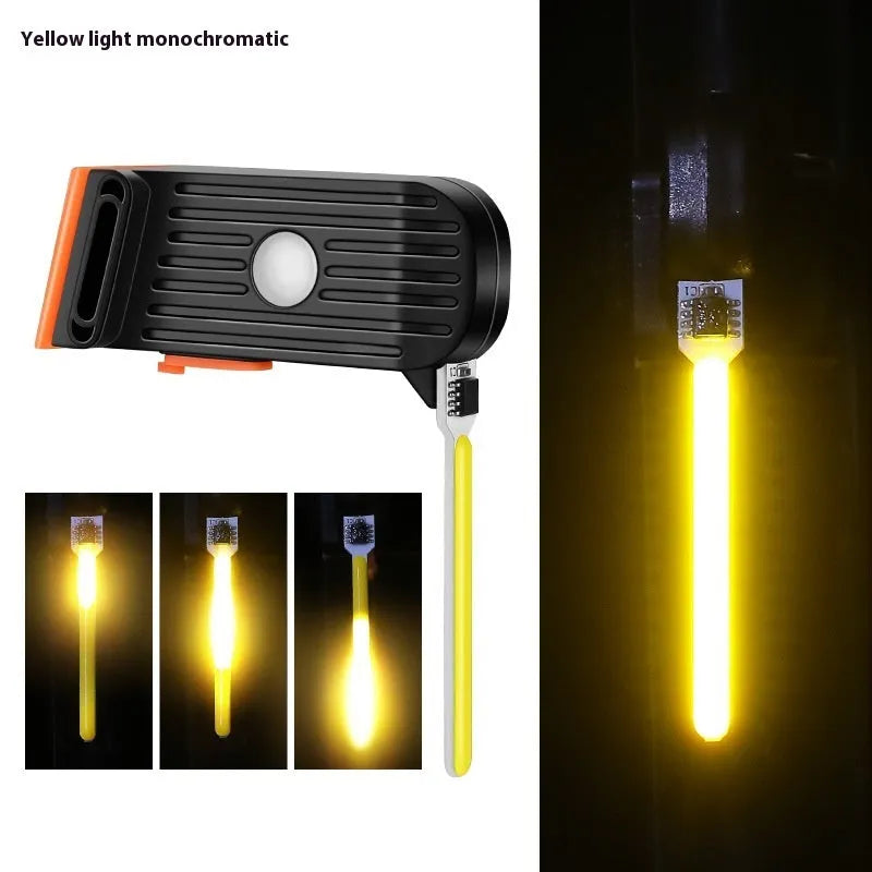 USB rechargeable bicycle taillight with flowing red light mode and creative shape