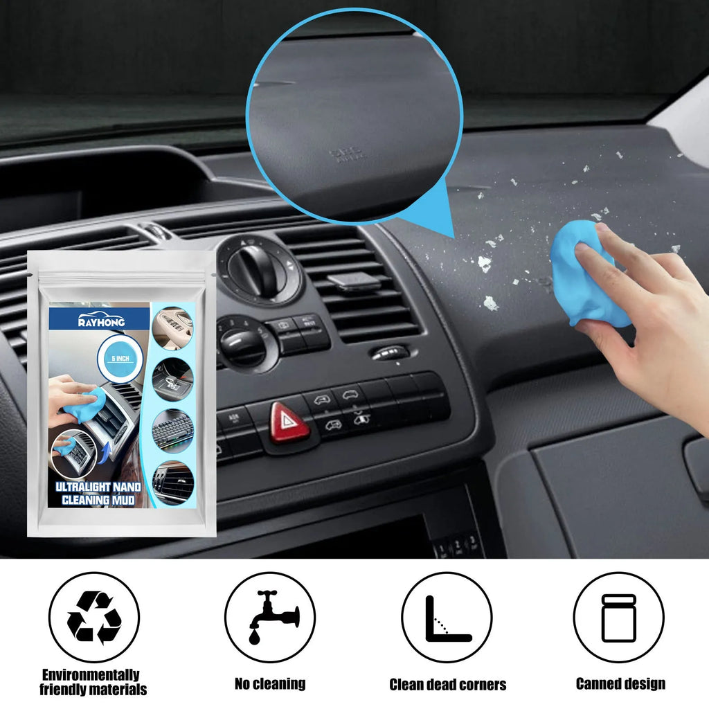 20g pack of beige car cleaning mud putty for dust removal from vents and gaps.