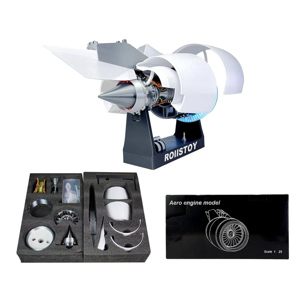 Airbus A380 TR900 fanjet model 41cm plastic electric with blue light and base