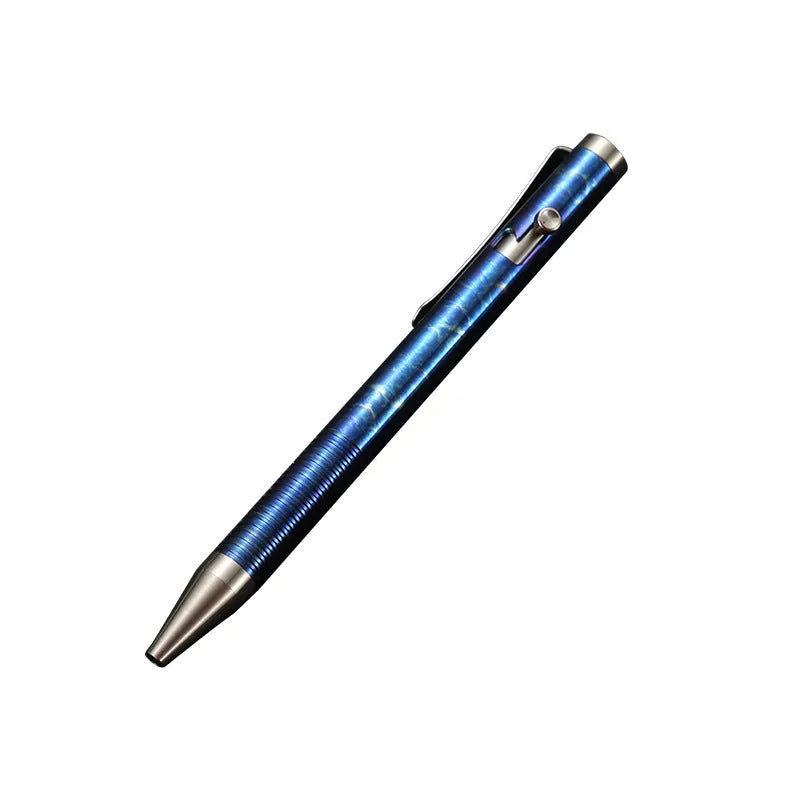 Titanium alloy gun bolt handle ballpoint pen with magic phantom colour finish