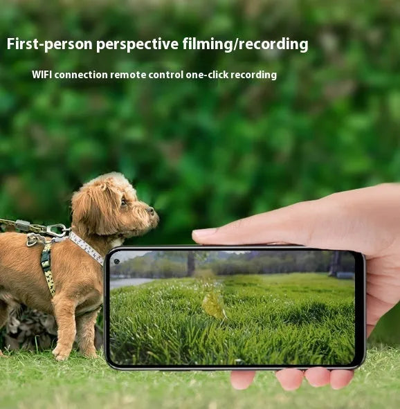 Black wifi camera neckband recorder showing compact design and front-facing lens for hands-free 1080P video capture.