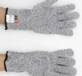 HPPE rubber-dipped cut and stab resistant work gloves in black edge colour