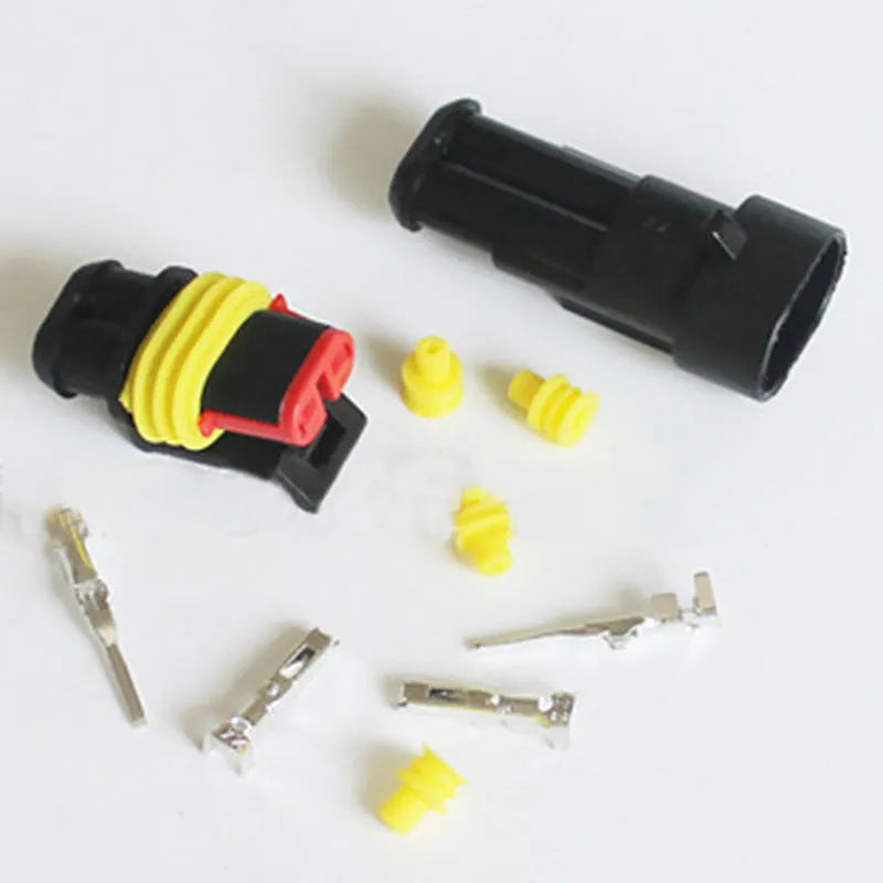 Xenon lamp car waterproof wiring harness connector 2 pin plug and socket set