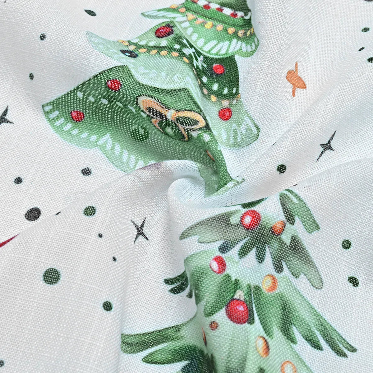 Christmas forest punching pattern polyester shading curtain showing decorative holes and modern design