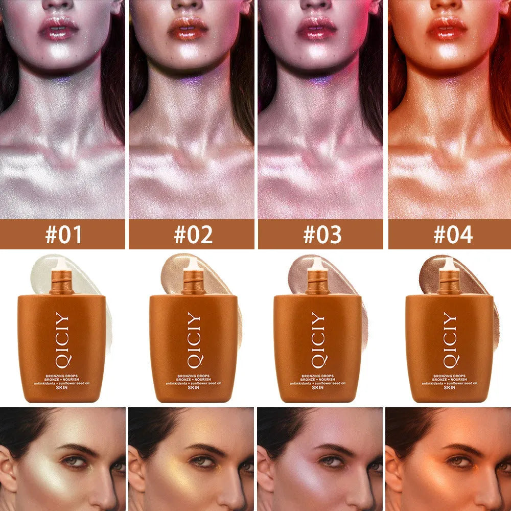 30ml brightening cream liquid bottle for face and body with four colour tone options