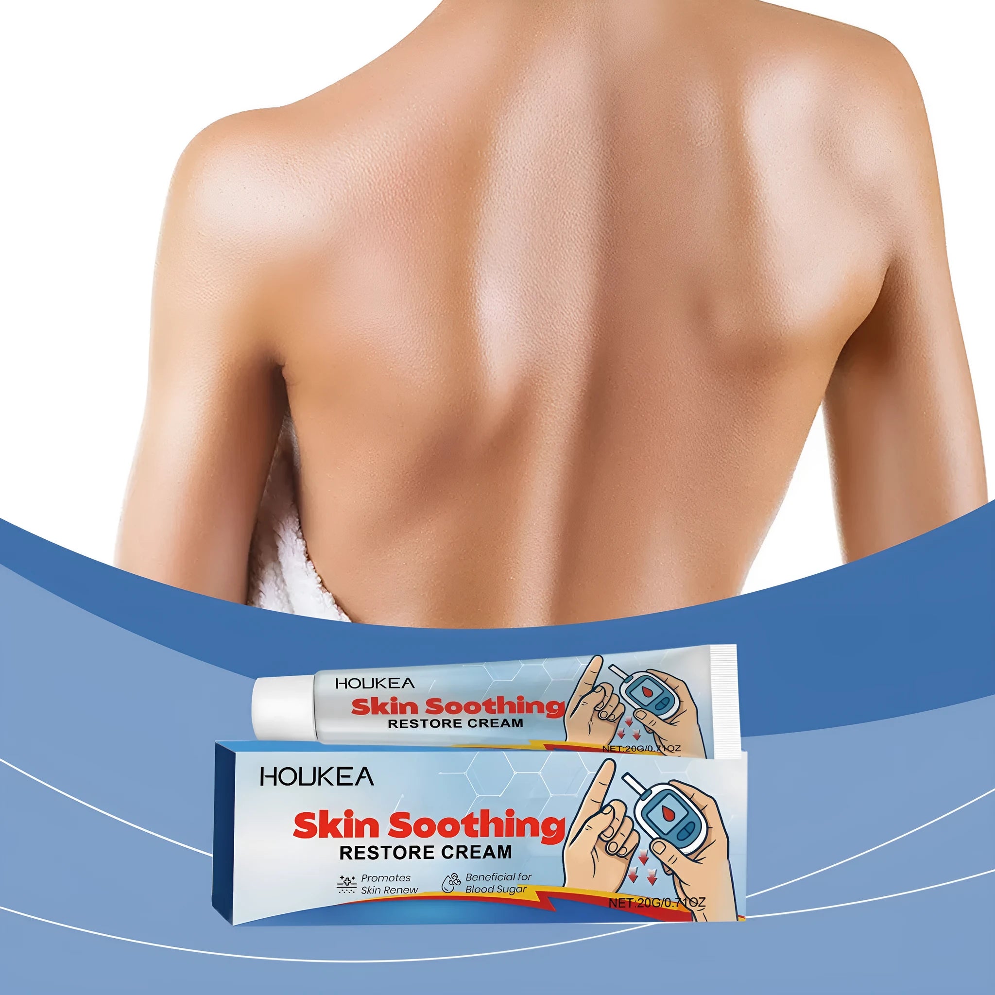 20g tube of body neck cream with botanical ingredients for daily skin care