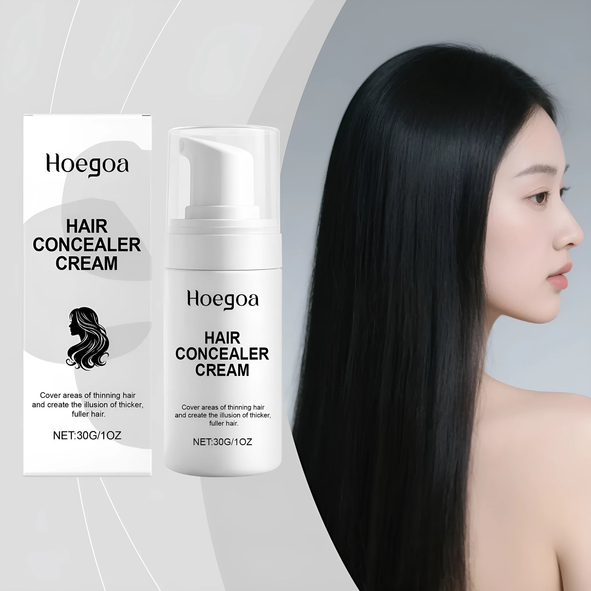 Hair concealer powder in 30g bottle for scalp and thinning hair coverage