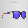 Polarised sunglasses with TAC lenses and PC frame for outdoor driving and fishing.