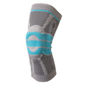 Sky blue silicone and elastic fibre knee pads for basketball and running sports