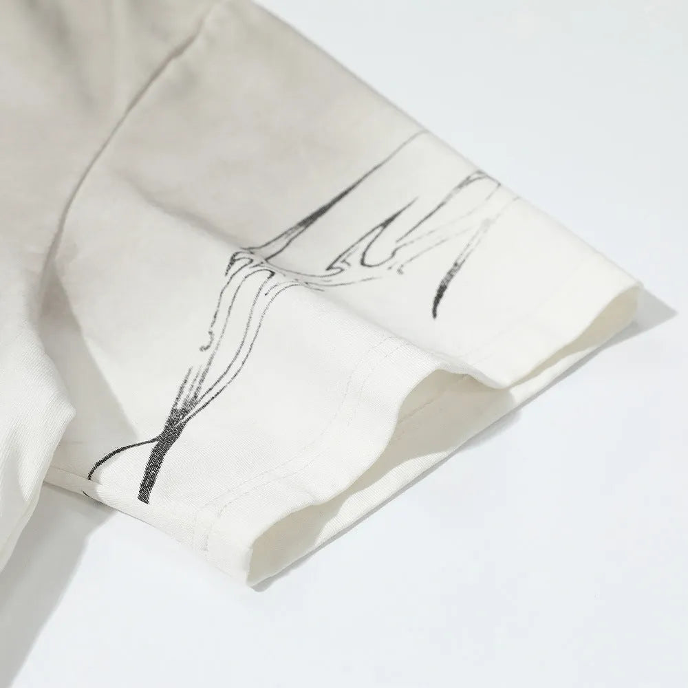 Men's plain cotton short-sleeved t-shirt in white and black, showing front view on a hanger.