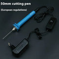 Blue electric heating cutter pen with plastic handle for foam and pearl cotton cutting