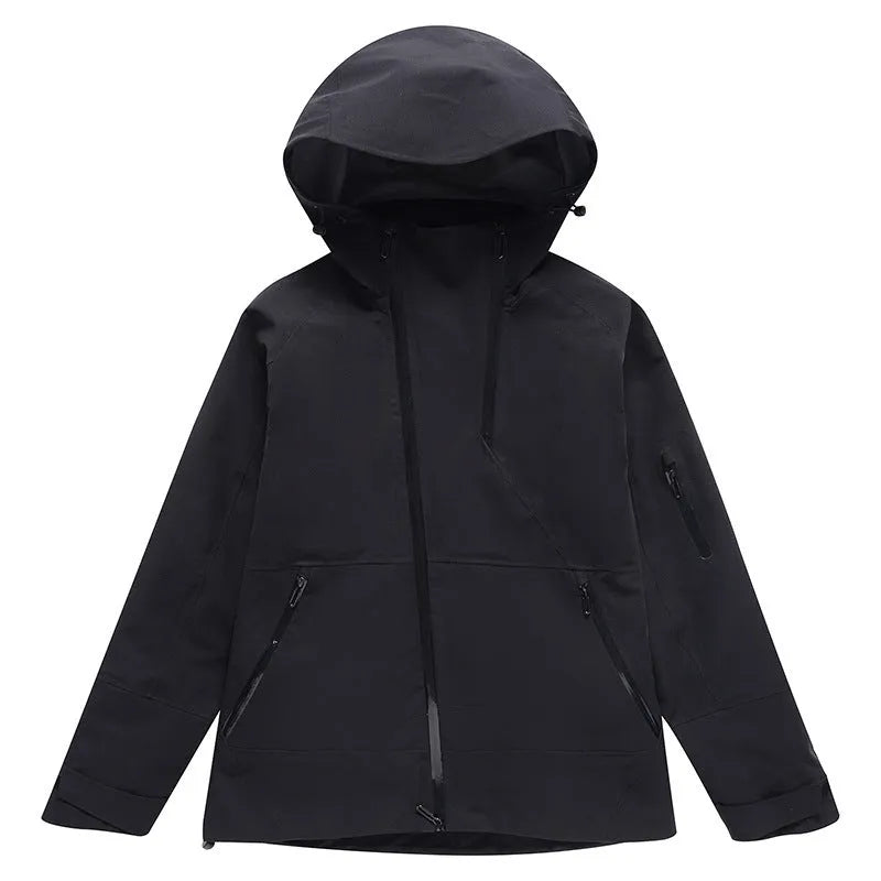 Unisex windproof waterproof ski suit for winter sports in yellow black grey colours