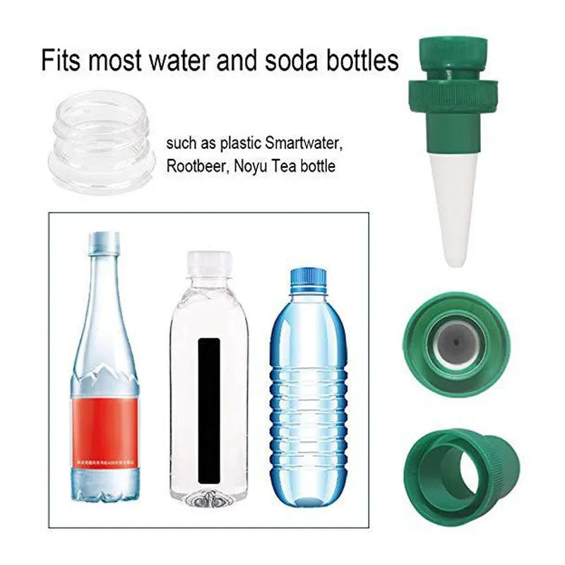 Green ceramic plant watering dripper device for cola bottle irrigation system