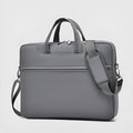 Men's large capacity Oxford cloth laptop bag in gray with burden reduction design, fits 15.6 inch laptop