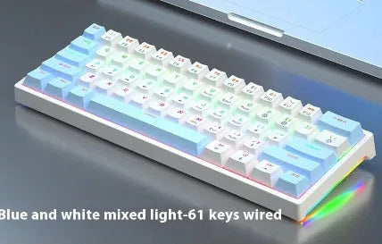 61-key mechanical keyboard with multiple colour options and hot-plug switch functionality