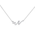 925 silver geometric pendant necklace in 14K gold or platinum colour with line design and storage box