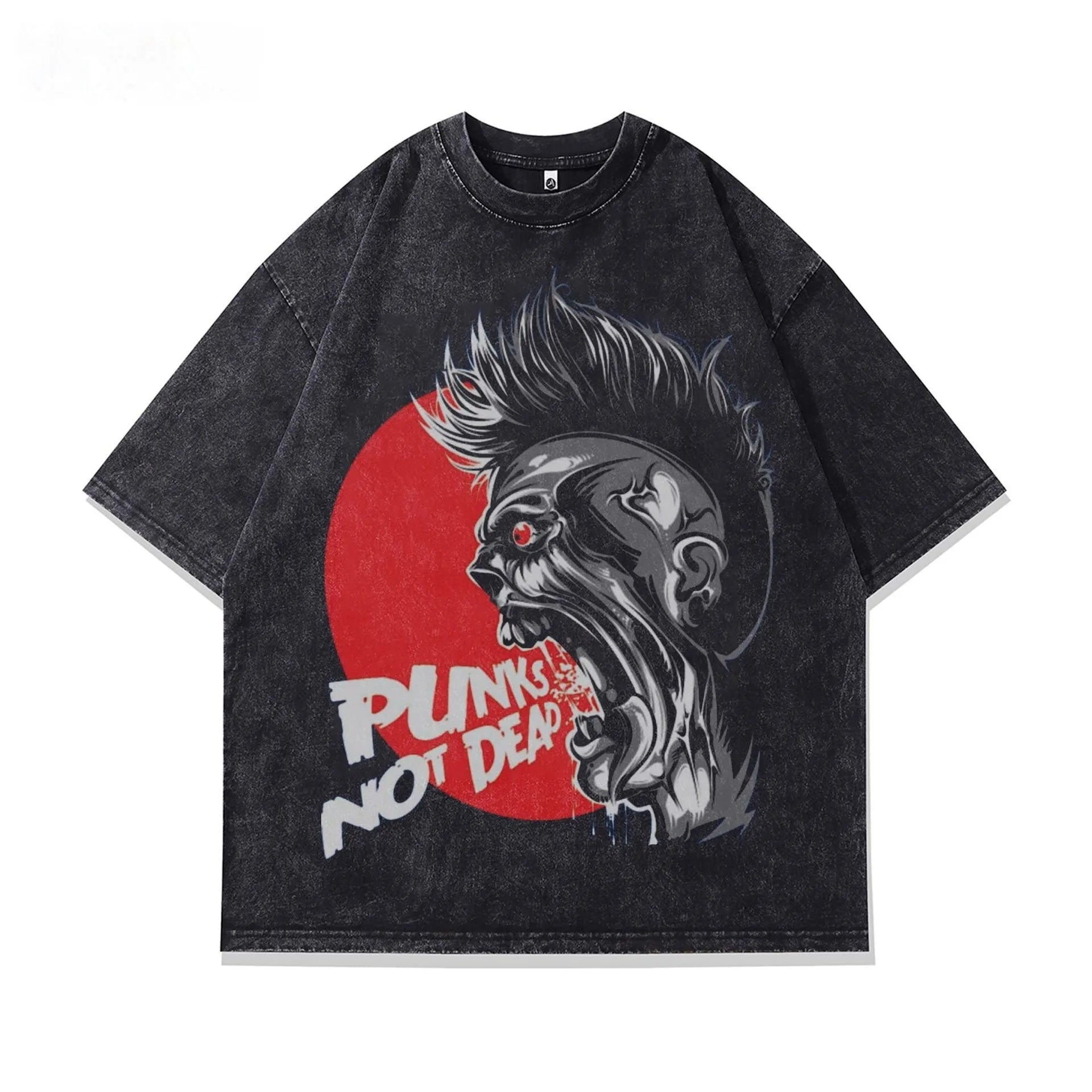 Men's short sleeve cotton T-shirt with character pattern print in loose fit style